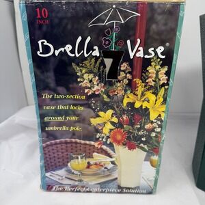 Brella Vase 10 Inch Forest Green Patio Umbrella Pole Centerpiece Flower Vase
